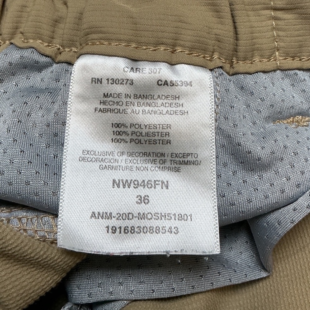 Wrangler ATG Utility lightweight mesh lined Shorts Mens 36 Khaki Tan PreLoved - Picture 4 of 5